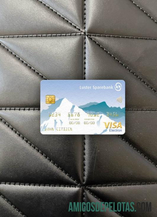 Noruega Lustre Sparebank Visa Electron Cartão Photolook Frente modelo